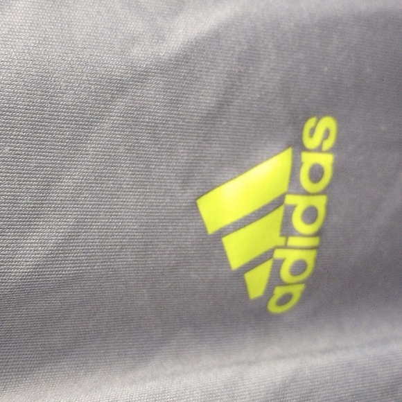 Adidas Men's Gray and Green Athletic Shirt - Picture 3 of 4